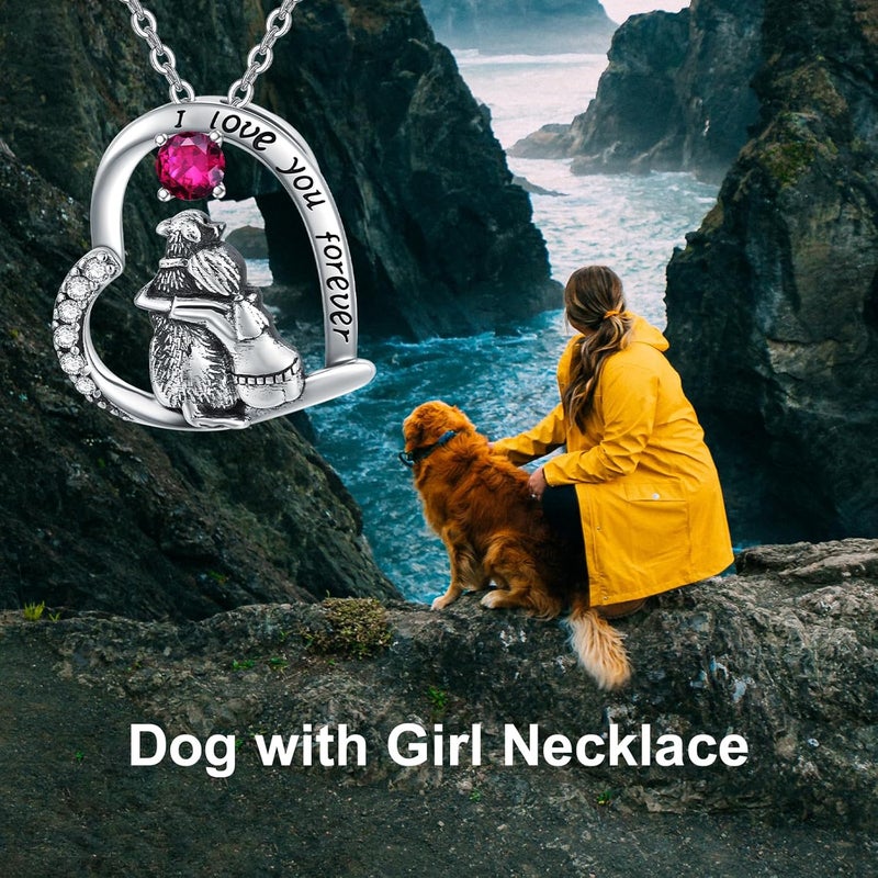 SIMONLY Store Mothers Day Gifts 925 Sterling Silver Dog Necklace Dog Pendant Necklace for Girls Dog Memorial Jewelry Gifts for Women Dog Lovers - Image 4